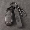 Car Sticker Ford Leather Alloy 3 Buttons Car Key Cover Case Shell Fob For Ford Fiesta Focus Mondeo Kuga Escape C-Max /Grand C-Ma