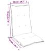 High Back Seat Cushions 2 Pcs Anthracite Oxford Fabric