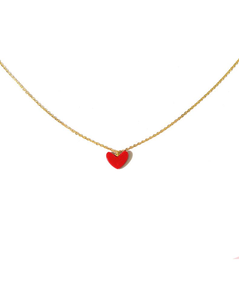 Colar de Prata de Lei 925 com Pingente de Coração Banhado a Ouro 14K - Joia de Verão Feminina de Alta Qualidade, Não Desbota