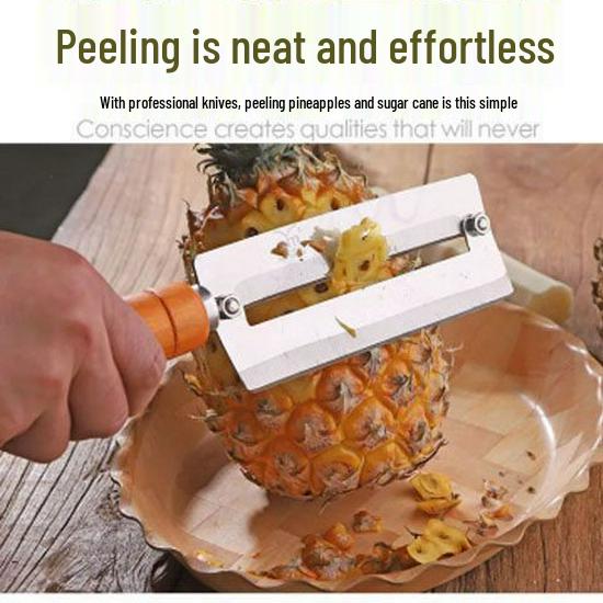 Newcomer Discount: Heavy-Duty Sharp Stainless Steel Sugar Cane and Pineapple Knife, Lettuce Peeler