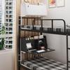 Widened Dormitory Bunk Bed with Suspended Folding Study Desk