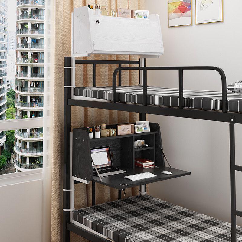 Widened Dormitory Bunk Bed with Suspended Folding Study Desk