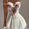 European and American sexy lingerie lace perspective temptation embroidered thong two-piece set new