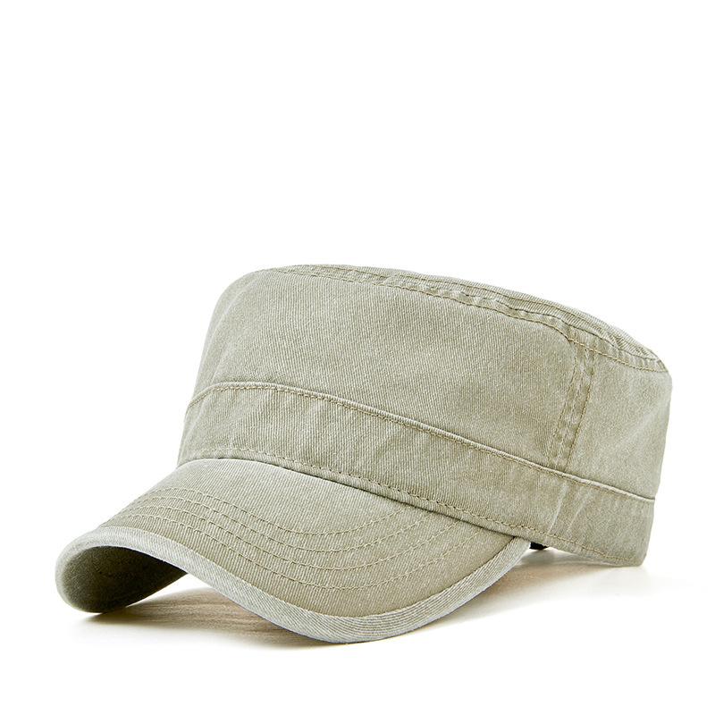 2023 Spring Summer Dad Pure Cotton Leisure Flat Top Military Hat Man Sun Caps Woman Plus Size Blank Navy Cap 55-59cm 60-65cm