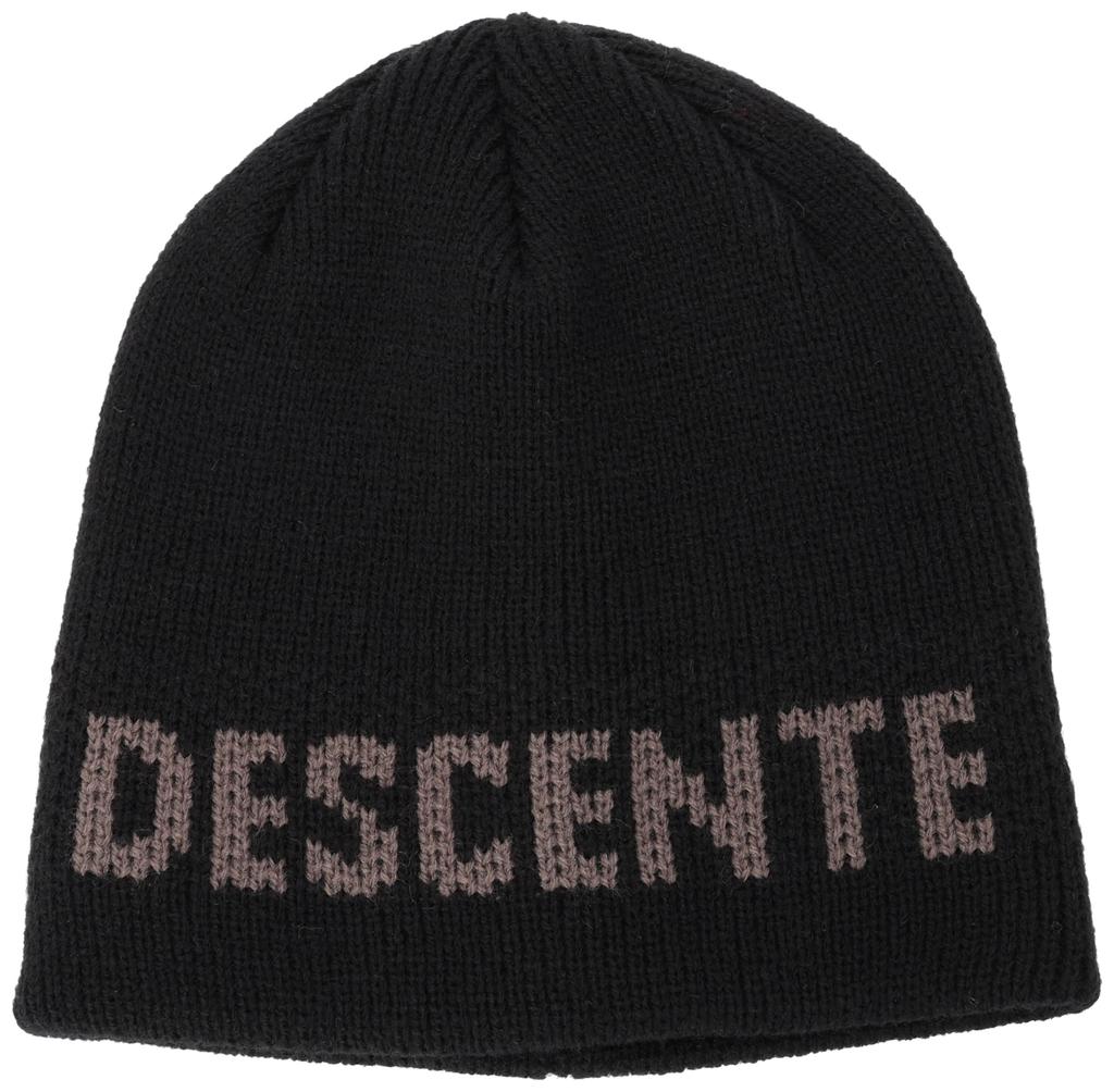 DESCENTE Junior Knit Simple Design for Kids and DWDWJC60 BLK Cap, Warm, Sweat-Wicking, Quick-Drying, Antibacterial, Odor-Resistant, Children,