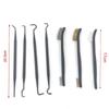 Multipurpose Car Detailing Cleaning Tool Accessories Wire Brushes and 4 Nylon Picks Pick and Brush Set 3 Double-headed Finished