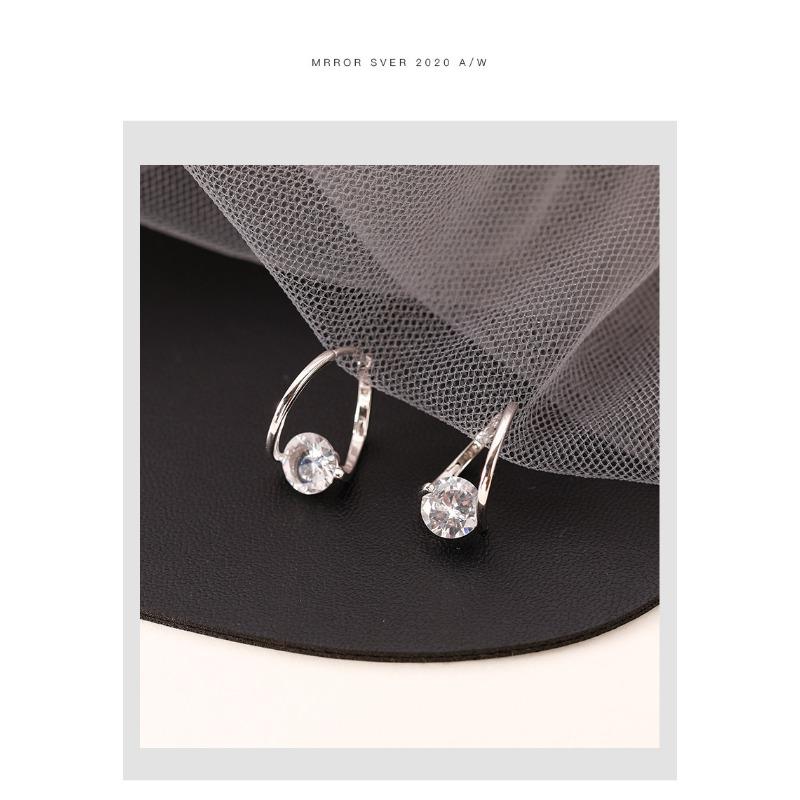 925 Sterling Silver Zircon Earrings for Women, Fashionable and Exquisite Trendy Earrings, Earrings, Light Luxury Korean Style Earrings