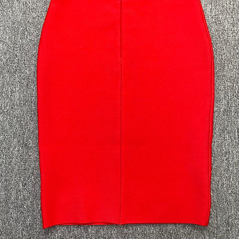 Women's European & American Rhinestone Strap Bodycon Bandage Dress - Sexy Socialite Style Evening Gown.