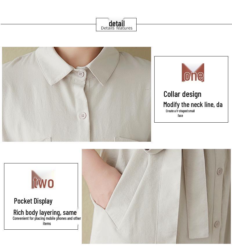 2025 Women's Summer Plus Size French Retro Loose Slimming Shirt Dress