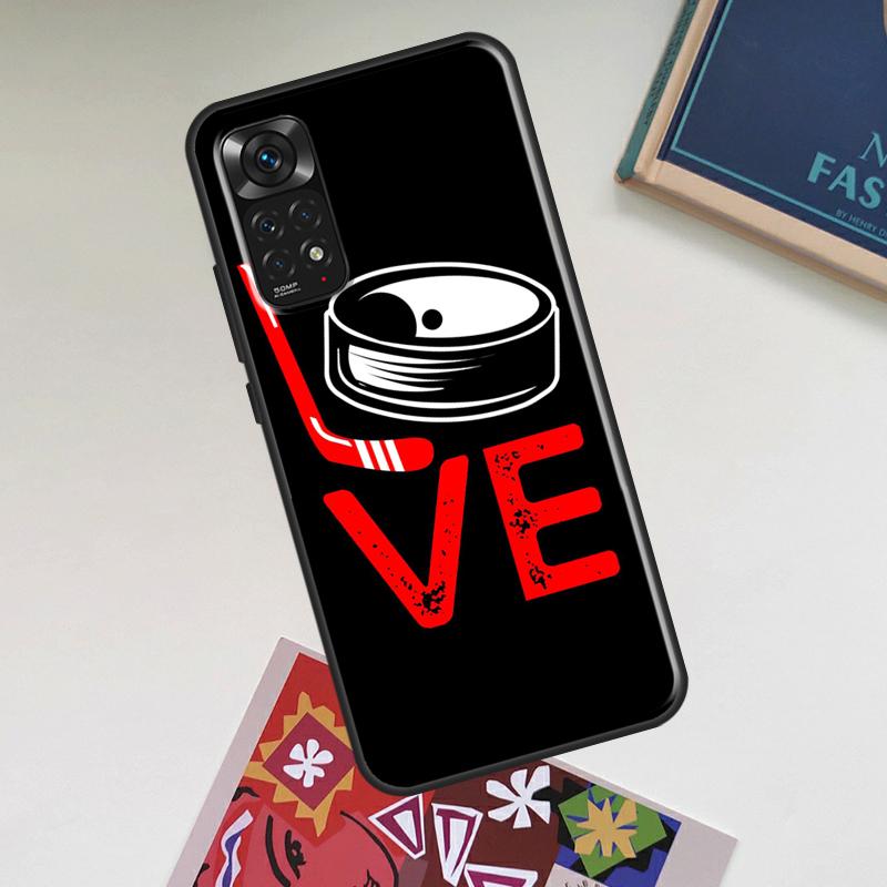 Ice Hockey Player Case For Xiaomi Redmi Note 14 Pro 13 12 11 10 15 Pro Plus Redmi 15C 13C 12C 10C 14C 15 Cover