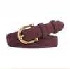 Luxury suede belt for women Stylish Leather belt Gold pin buckle Cow Leather Branded belt Clothing accessories women belt