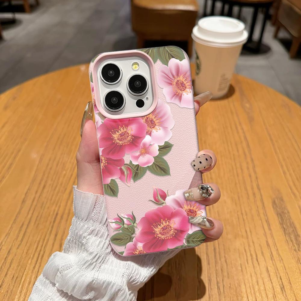 Watercolor Flower Pattern Phone Case For Iphone 17 15 16 Plus 11 Pro Max 12 13 14 17E 16E Non-Yellowing Shockproof Back Cover