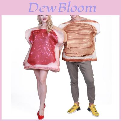 Halloween Couples Food Costume Set With Composite Fabric For Stage Performance