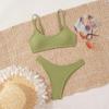 2023 V-Shaped Ribbed Bikini with Split Pants - Sexy Women's Swimwear