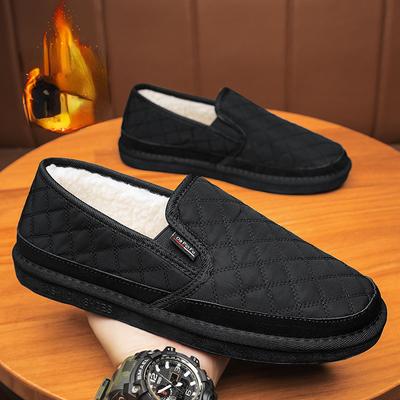 Mode Winter Baumwolle Herrenschuhe Warm Slipper Leichtgewicht Flache Schuhe Plüsch Schlafzimmer Zuhause Baumwolle Slipper Winter Warmer Schuh Zapatillas Hombre