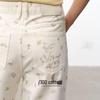 GREEN BELT Printed Loose Straight Denim Pants