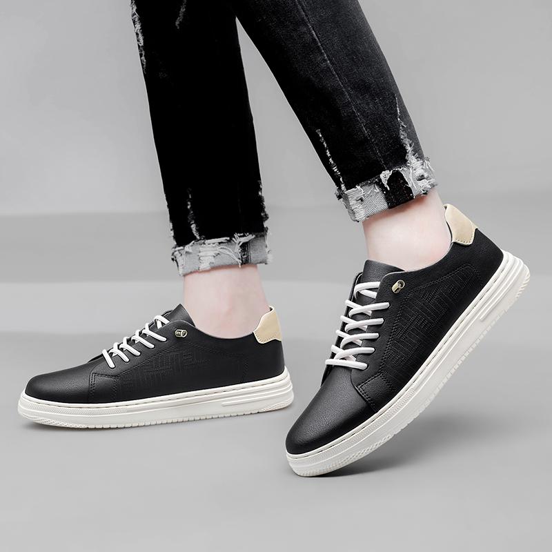 Fashion Brand Mens Casual Shoes Genuine Leather Business Office Oxford Luxury Shoes Antiskid Wear-Resistant White Running Sneakers Shoe