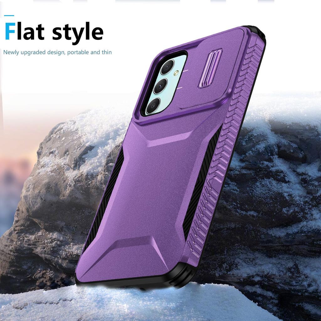 For Samsung Galaxy A55 5G Shockproof Case PC+TPU Phone Shell with Sliding Camera Cover