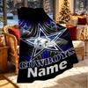 Custom Name Personalized Dallas Cowboys Print Blanket, Home Decor, Bedroom, Sofa, Camping, Couch, Gifts for Birthday ChristmasEnthusiasts