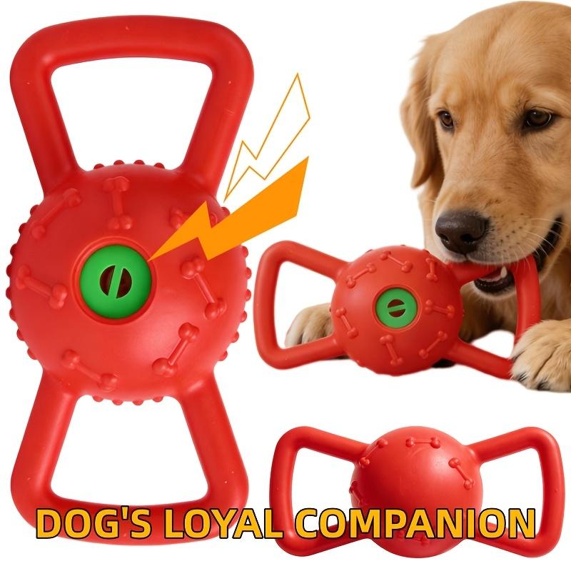 1pc, Dog Essential. Dual-Eared Squeaky Screaming Ball-Shaped Chew Toy, Squeaky Toy. Dental Cleaning Supply