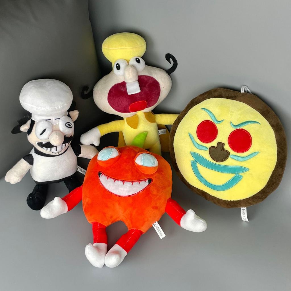 Pizza Tower Plush Toy Soft Stuffed Cartoon Doll Interesting Game Characters Plushie Birthday Gift for Baby Kids