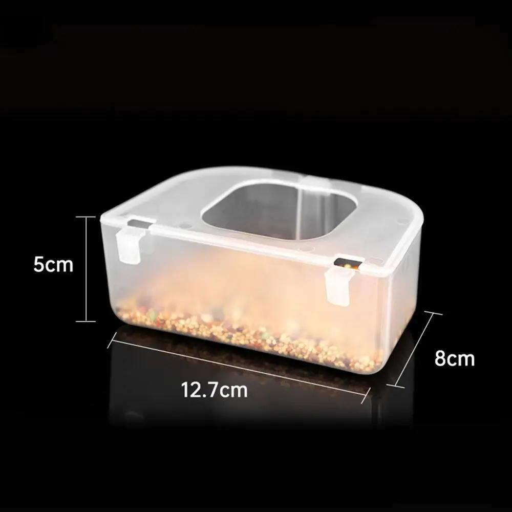 Sturdy Plastic Bird Food Box Transparent Feeding Supplies Indoor Bird Feeder Bird Feeders For Cage Cage
