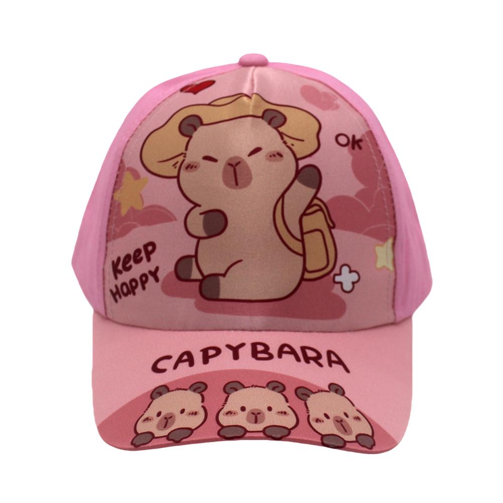 Capibara Themed Baseball Cap for Children - Cute Cartoon Capibara Baseball Cap with Sun Protection