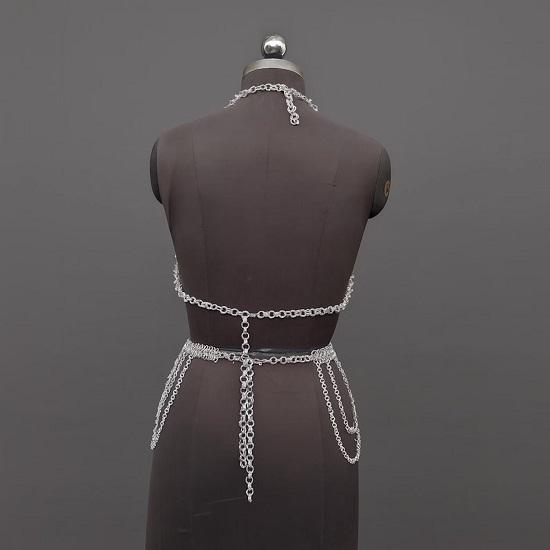 Handmade Chainmail Top and Skirt Set Medieval Festival, LARP, Cosplay, Fantasy Costume, Renaissance Faire Outfit