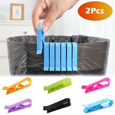 2Pcs Universal Garbage Bag Fixed Clip Anti-Skid Storage Sealed Clip Bin Bag Fixed Buckle  Household