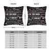 Mother's Day  Pillowcase Polyester Cushion Cover Decoration Letter From Daughter Pillow Case Cover Seater Square 18'
