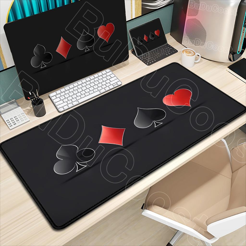 E-Sport Spiel Poker Mauspads Groß Computer Laptop Gamer Schreibtischmatten XXL Gummi Anti-Rutsch Gaming Tastatur Mauspads PC Zubehör