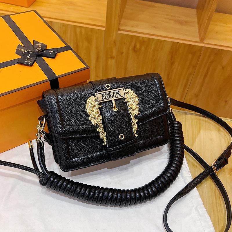 New Niche Design Women'S Bag Versatile Belt Decorative Lock Small Chain Bag Small Square Crossbody One Shoulder Bag Quality