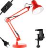 Tobi E27 Rote Zeichenlampe mit Tischplattenhalterung