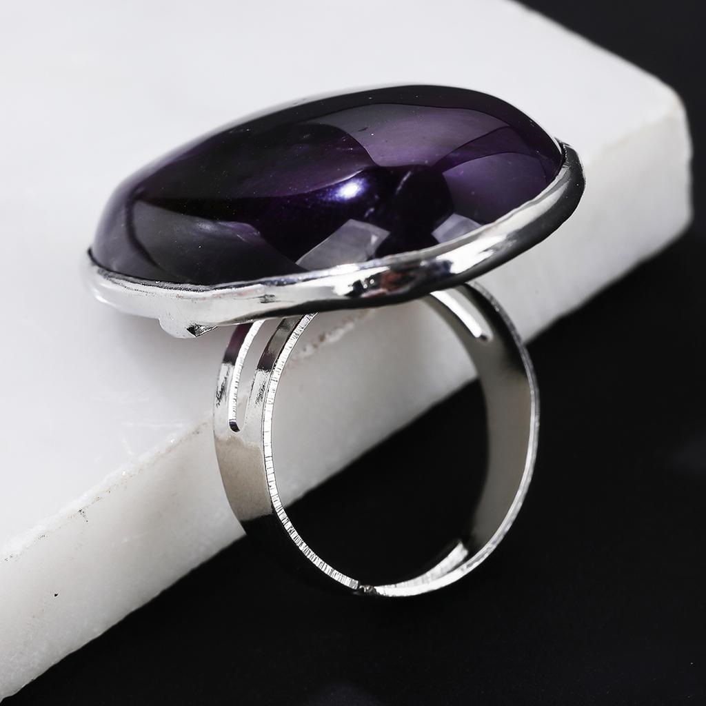 Natural Gemstones Ring Multi Occasion Wear Lightweight Adjustable Band For Gifts Special Event Collection