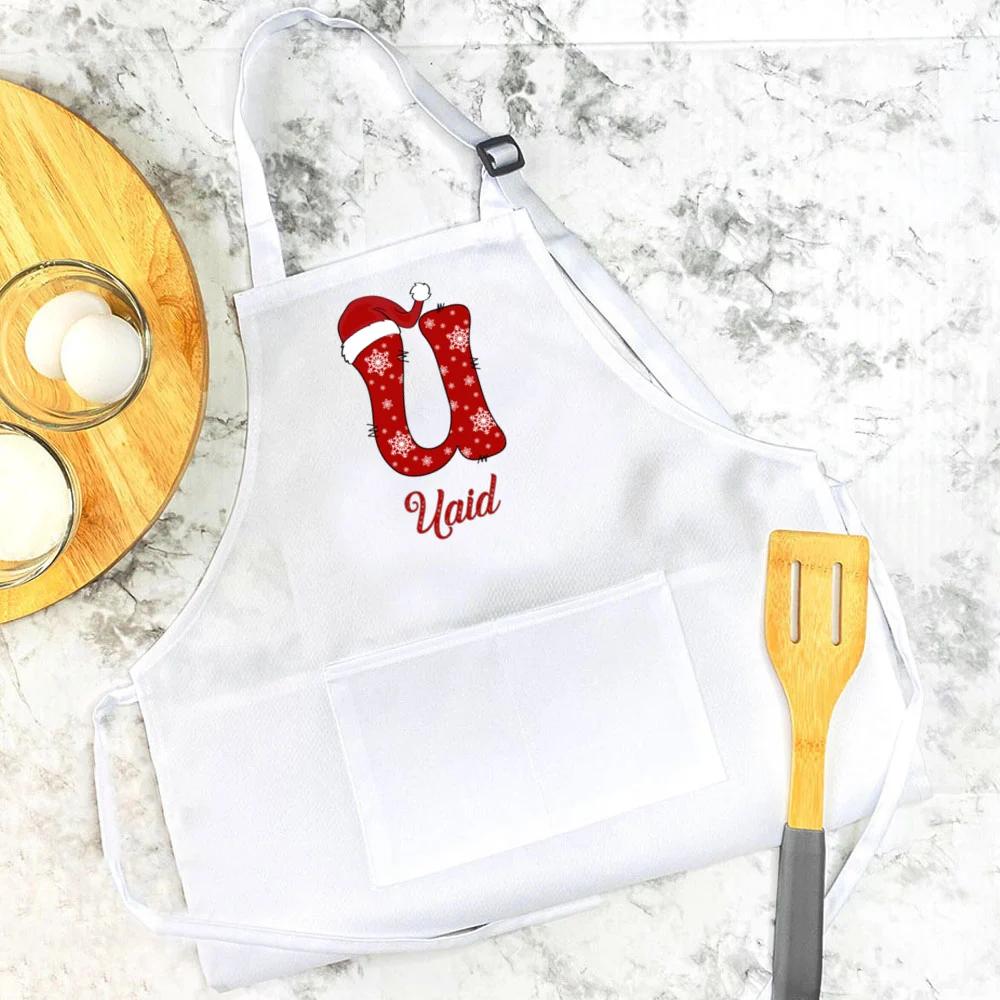 Personalized Apron for Kids Initial and Name Custom Toddler Apron for Girls and Boy Cooking Baking Kitchen Apron