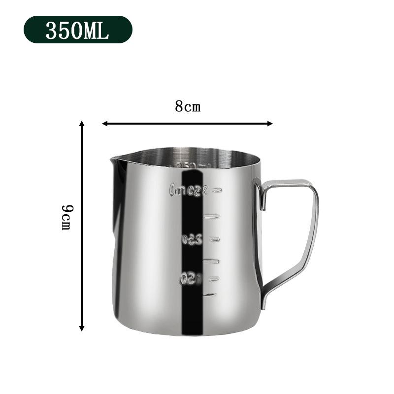 Verdickter Latte Art Krug mit Skala - Milchaufschäumkännchen für Kaffee & Wachsschmelzen