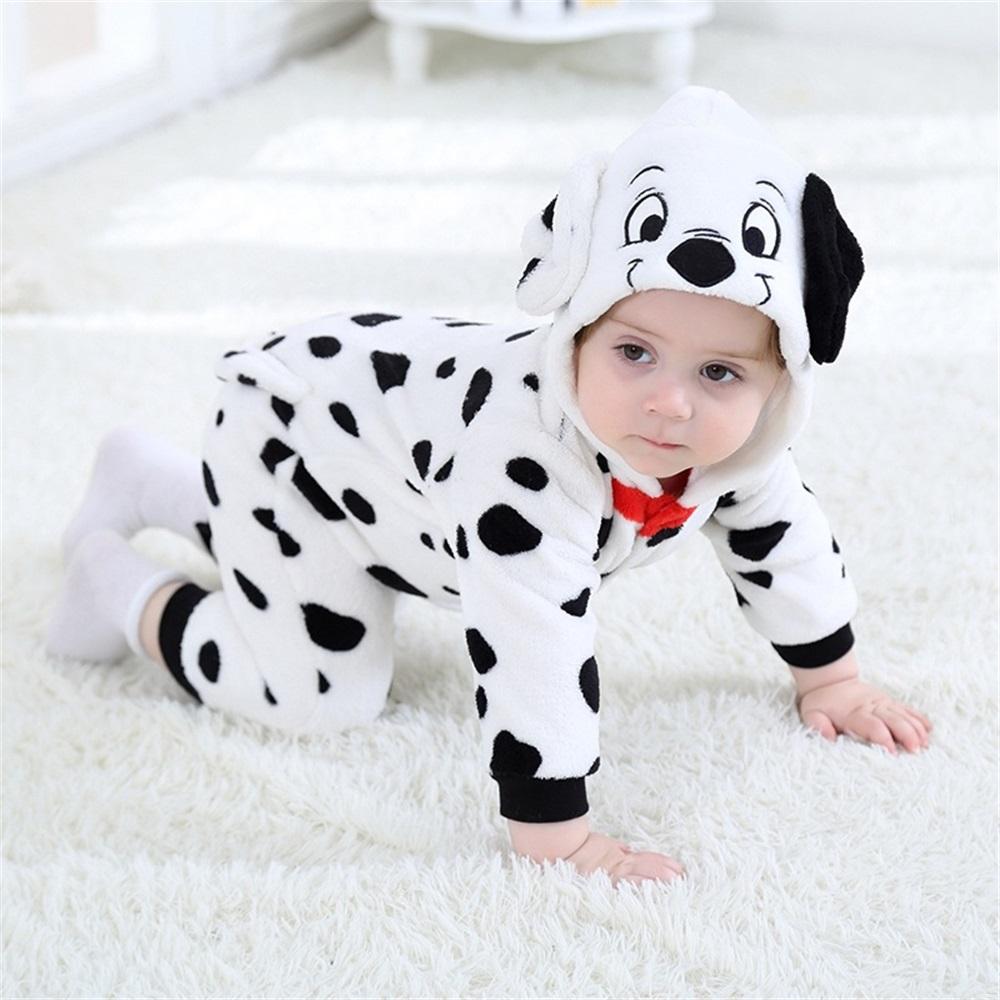 Anime Onesies Schattig Grappig Pyjama Jongens Meisjes Halloween Festival Feest Outfit Flanel Warm Zacht Rompertje 3M(1-4 Months) white