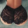 Women Lace Panties Slim Design Elastic Soft Breathable Comfortable Women Lace Underwear Black L