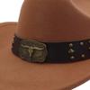 Sun Protective Cowboy Hats Foldable Wide Brims Design Breathable Polyester Headwear For Hiking Travel Camping  White Universal Code