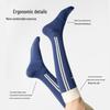 Damen Mikrodruck Schweißableitende Mid-Calf Kompressionssocken für Laufen und Fitness