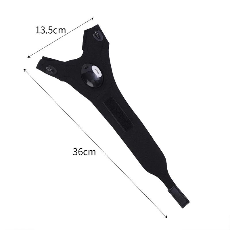 Night Outdoor LED Magic Strap Fingerless Gloves Motorcycle Bicycle Night Safety Riding Waterproof Fishing Glove Moto Accessories