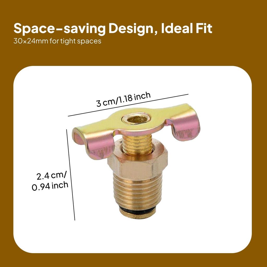 1/4 '' 'NPT Brass Air Compressor Tank Drain Valve Tube Spare Parts Gold