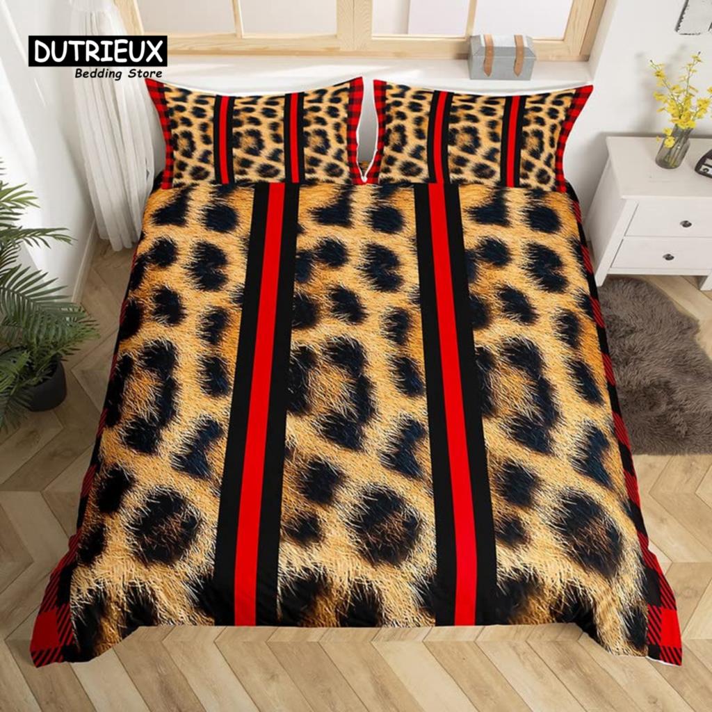 Cowhide Sunflower Duvet Cover Western Farm Animal Skin Bedding Set Microfiber Cow Fur Comforter Cover Twin For Boys Girls Room