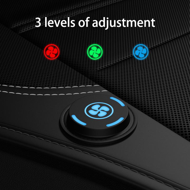 2Pcs 12V Spacer Car Summer Cool Air Seat Cushion With 10 Fans Fast Blowing Ventilation Seat Cooling Pat Refrigerated Seat