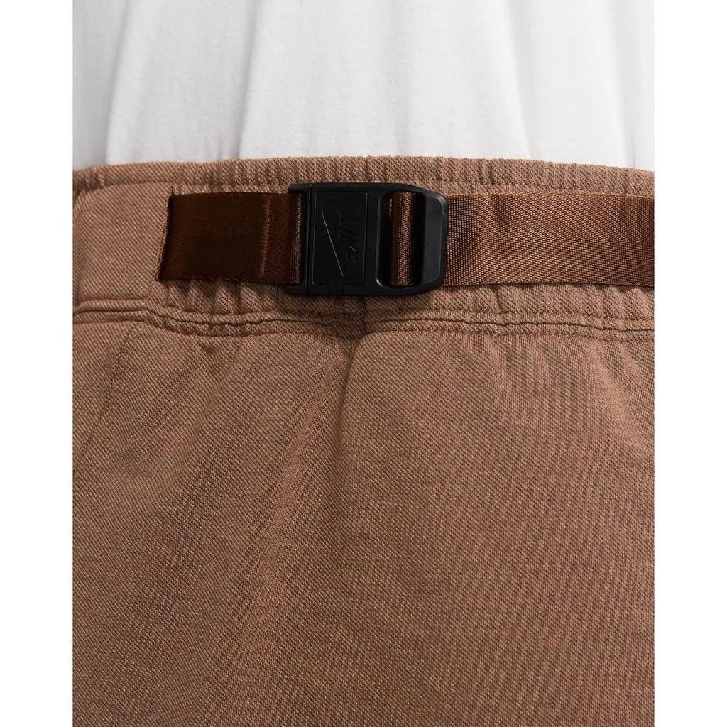 Nike Solid Color High Waist Midi A-Line Skirt Women Skirts Brown DM6169-215