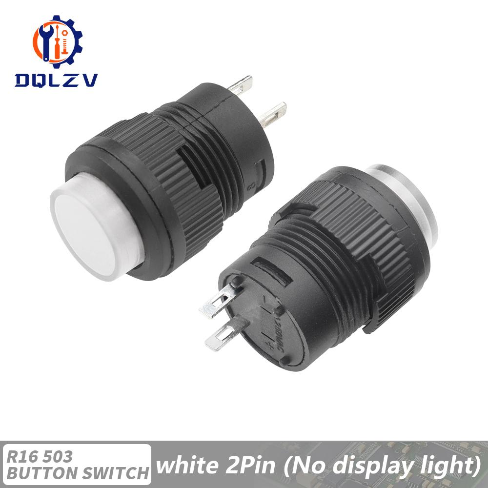 Self-lockin 16MM Latching/Momentary Push Button Switch With 5Color LED lighting 4Pin R16-503/AD R16-503/BD