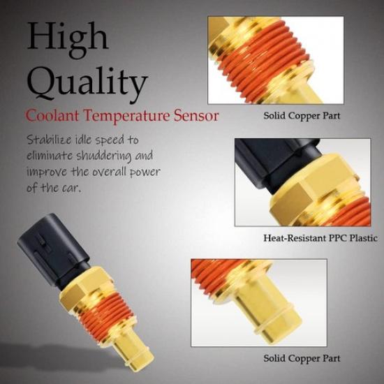 Coolant Temperature Sensor, Water Temperature Sensor 5149077AB Compatible Wit