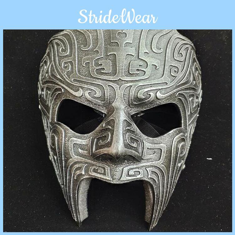 Geometric Pattern Face Mask Resin Material Halloween Cosplay Costume Mask For Parties And Festivals