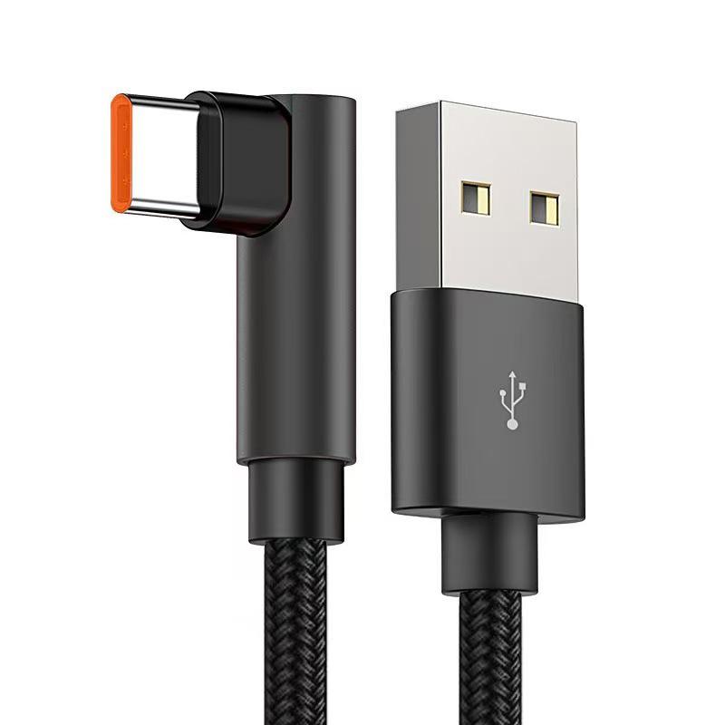120W Type-C Fast Charging Cable for Huawei Honor 6A - Gaming Elbow Design, Flash Charging
