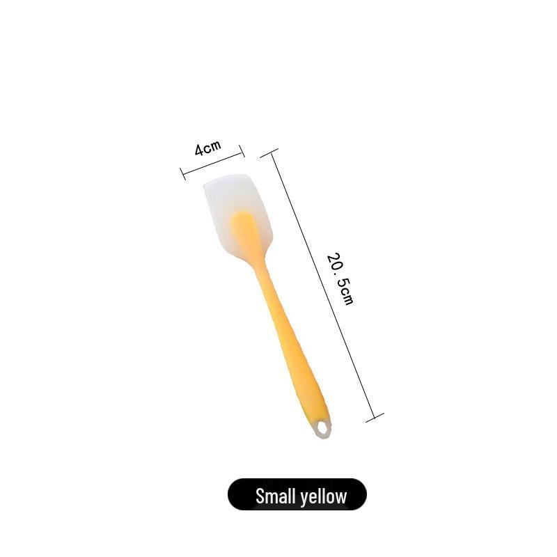 Cake Cream Silicone Spatula Set - Food-Grade, Translucent, Integrated Baking Tool (Small & Large Sizes)